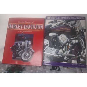 Pair of Harley-Davidson HC Collector Vntge History Books-Good Condition